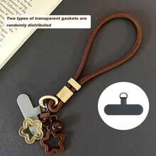 1pc Minimalist Adjustable Short Strap Buckle Lanyard, Phone Lanyard, Water Bottle Holder, Key Chain, Wrist Strap With Pad - Multicolor - View 31