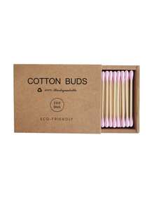 200支/包牛皮纸盒装竹木双头棉签，适用于化妆、卸妆、耳部清洁 - 多色 - 查看 8