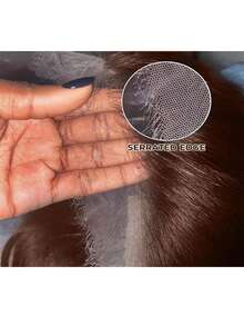 200% Ultra High Density Sleek Straight Wig - 13x6/13x4 HD Lace Frontal Human Blended Hair, Pre-Plucked Glueless Wig With Baby Hair & Natural Hairline, Ultra Full Silky Style For Women, No Glue & Ready To Wear - Brown - View 4