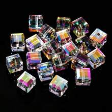 QIAO 100pcs 4mm AB Color Crystal Beads, Austrian Cubic Beads For Jewelry Making, Glass Beads For DIY Bracelets, Earrings, Necklaces, Assorted Shapes And Colorful Set, DIY Phone Charms - Multicolor - View 19