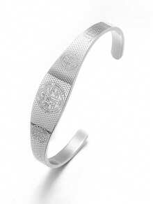 1件全新高品质不锈钢可调节手镯，圣本笃十字架手镯，派对节日礼物 - 時尚 - 查看 8