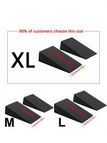 2pcs Adjustable Wedge Blocks And Calf Stretching Incline Boards - Triangular Yoga Bricks For Stability Training, Leg Strength And Balance - Durable Black Fitness Equipment For Weightlifting, Leg Rehab And Deep Stretching, Smooth Surface, Sturdy Structure, Training Accessories For Gym Users, Yoga Blocks, Squat Wedges, Fitness Lifting, Incline Ramps, EVA Calf Raises, Stretching, Heel Raises, Slant Boards - Black - View 3