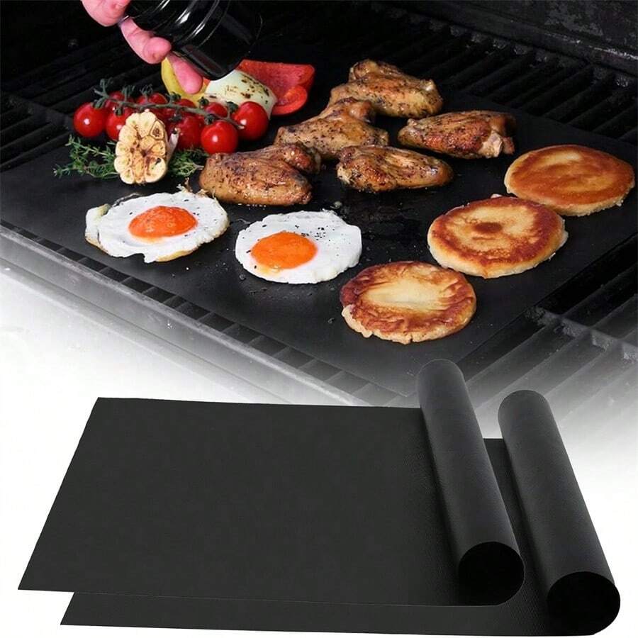 2/5pcs Large Thick Oven Liners, 17"X25", Black Kitchen Accessories To Keep Oven Clean - Black - View 1