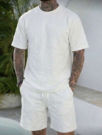 2 piezas Conjunto de camisa polo de manga corta y pantalones cortos de unicolor casual para hombres, adecuado para uso casual diario, salidas de fin de semana, actividades al aire libre, viajes, entorno de trabajo relajado o ocasiones semi-formales, se puede regalar al novio/esposo para aniversario, fiesta de cumpleaños, vacaciones de verano, boda, de primavera a verano, Pascua y otras ocasiones. Conjunto de verano de 2 piezas para hombres, ropa de vacaciones para hombres