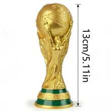 2026 FIFA 世界盃官方授權獎盃複製品，金色冠軍盃樹脂雕像，足球收藏紀念品，居家辦公室桌面裝飾，足球迷運動紀念禮物 - 多色 - 查看 6