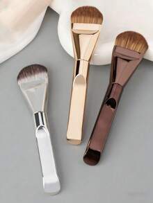 1支粉底霜化妆刷 超薄舌形粉底化妆刷 圆头面部轮廓刷 扁平轮廓刷 晕染刷 - 彩色 - 查看 7