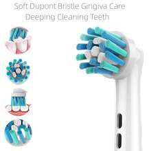 4pcs/Set Replacement Brush Heads For  Smart Electric Toothbrush Compatible With Suitable For Sensitive Teeth BRH7 - EB58-x - View 4