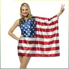 Adult Independence Day Flag Theme COS Costume For Holiday Party & Performance - Multicolor - View 2