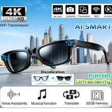 AI Smart Glasses With 8MP Camera - HD Video Recording Glasses With Audio, Music Playback, Wireless Call, Touch Control, Real-Time Translation, AI Object Recognition, Multifunctional Camera Glasses For Men Women, Translation Glasses For Travel & Outdoor - View 1