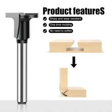 6mm 1/4" Shank, Carbon Glass Plate, Bending Router Bit, Half Round Flat Grooving Angle Cutter, Woodworking Tools, 1. 2J2U - 6.35XR2 - View 5