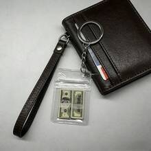 这款独一无二的手工包包挂饰钥匙扣和迷你钱包，以仿美元钞票为造型，是送给朋友的完美礼物。 - 彩色 - 查看 3