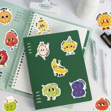 50张图画书风格水果贴纸，创意涂鸦贴纸，办公用品，手机和电脑贴纸，高价值，耐用，精致，酷炫贴纸，趣味，经典，彩色卡通设计，礼品装饰，手机壳装饰贴纸，可重复使用，彩色卡通设计，适用于水瓶、滑板、手机等，非常适合作为学习用品，是节日礼物的最佳选择。 - 50pcs - 查看 7
