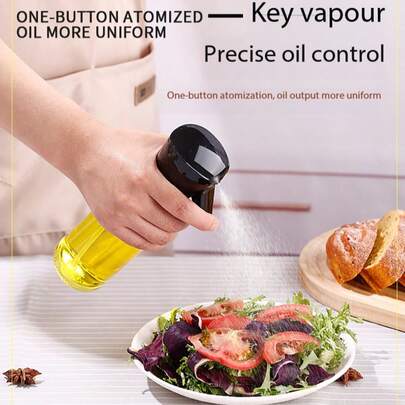 1 chai xịt dầu ô liu 200/300ml, thích hợp cho cắm trại, nướng BBQ, nấu ăn, làm bánh trong bếp, có thể dùng để xịt dầu ô liu, giấm, làm bình xịt cho nồi chiên không dầu, dụng cụ trộn salad, v.v.
