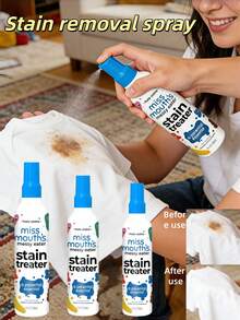 1瓶120毫升洗衣去渍喷雾，温和清洁衣物上的油渍，除臭，多用途，强力去油清洁剂，沙发去渍剂，多用途清洁剂，强效去渍，洗衣去渍喷雾，沙发去渍剂，多用途清洁剂，去渍清洁剂，沙发去渍剂，多用途清洁剂 - 彩色 - 查看 2