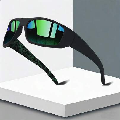 WSZ Fashionable Vintage Pattern Unisex Sport Glasses Luxury Brand Designer Glittering Summer Pastels Eyeglasses For Men Women Beach Vacay Outdoor Sports Cycling Fishing Hiking Driving Camping Mountaineering Running Motorcycle Tourism