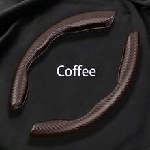 2pcs Durable Classic Leather Steering Wheel Cover, Comfortable Grip, Anti-Slip, Strong Adhesion, Universal Car Steering Wheel Protector, Auto Interior Decor, Leather - Multicolor - View 13