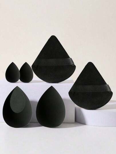 6/4/2/1 Peça - Esponja de Maquiagem, Esponja de Maquiagem em Formato de Lágrima, Conjunto de Ferramentas de Maquiagem Úmida e Seca, Inclui 2 Pufes de Pó Triangulares de Veludo, 2 Esponjas de Maquiagem e 2 Mini Esponjas de Maquiagem. Este Conjunto Suave de Esponjas de Maquiagem é uma Ferramenta de Maquiagem Multifuncional Adequada para Base, Pó Solto, Corretivo, Sombra, Iluminador e Contorno. Perfeito para Iniciantes e Entusiastas de Maquiagem, Adequado para Todos os Tipos de Pele. Um Ótimo Presente, Essencial de Viagem, Acessível e Imprescindível para Viajantes.