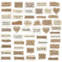 60pcs English Tear-Off Stickers, DIY Computer And Scrapbook Stickers For Christmas, Halloween Gifts - Multicolor - View 9