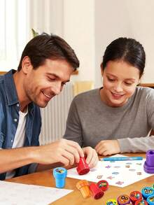 10/20pcs Car-Themed Stamps, Including Garbage Truck Seals, Construction Vehicle Self-Sealing Stamps, And Ink Dumping Truck Plastic Stamps, Suitable For Birthday Gifts, Zoos, And Teachers. - Multicolor - View 2