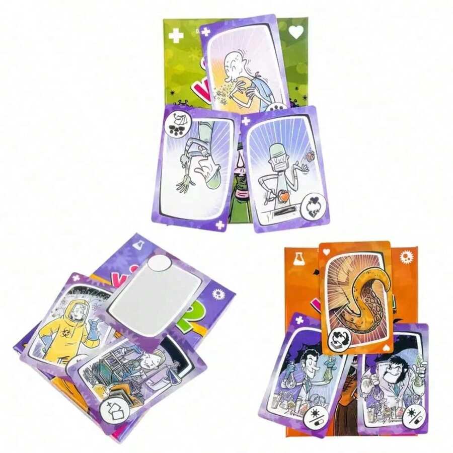 New Spanish/English Virus! An Entertaining Board Game Suitable For Family Gatherings, Card Games And Entertainment - Multicolor - View 1