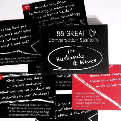 88-Card Couple's Dialogue Inspiration Cards - Resolve Conflicts, Enhance Relationships, Facilitate Couple's Communication: A Couples Card Game