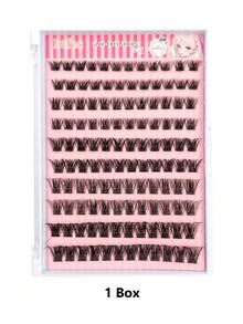 Asiteo 120pcs D-Shape Self-Adhesive Eyelash Clusters, Natural Makeup Effect, No Glue Needed, Long-Lasting & Non-Sticky, Pre-Coated Eyelash Clusters, False Eyelashes, DIY Eyelash Extension - D - 查看 8