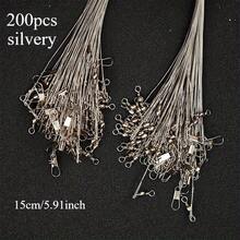 Avlcoaky 200支装带转环和扣环的钓鱼前导线不锈钢钓鱼前导线 - 彩色 - 查看 19