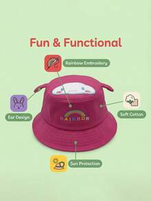 5-11 Years Old Cartoon Pattern Super Cute Baby Lightweight Bucket Hat, Boys Girls Spring Summer Autumn Sun Protection Hat - 1PC - View 6