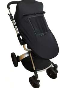 Baby Stroller Sun Shade, High View Baby Stroller Sun Protection Cover - Black - View 4