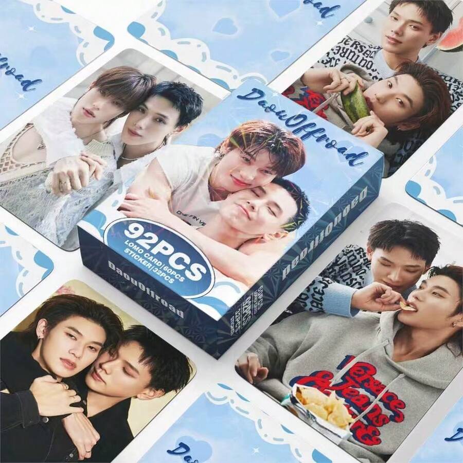 92pcs Celebrity Mini Photo Cards, Thai Star Collectible Cards, Double-Sided LOMO Cards - Multicolor - View 1