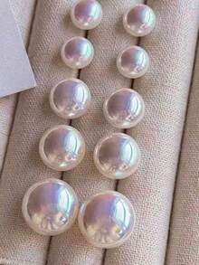 6pcs/3 Pairs Elegant Lustrous Faux Pearl Earring Set, Non-Allergic Stud And Dangle Earrings, Suitable For Office, Date, Wedding, Party, Great Gift, Classic Versatile Pearl Jewelry Series - White - View 4