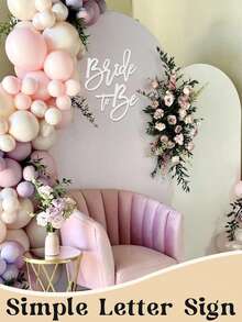 White Painted Bride-To-Be Wooden Sign, Bridal Party Banner, Bridal Shower Bride-To-Be Decorations - Bridetobe - View 8
