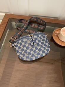 新款复古印花时尚大容量单肩斜挎包腰包 - 彩色 - 查看 10