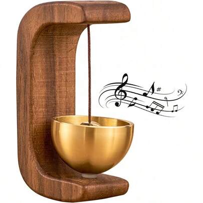 1 Chuông cửa gỗ không dây - Điểm nhấn yên bình cho lối vào và món quà Valentine ấm áp cho hiên nhà bạn | Trang trí nhà cửa với giai điệu tự nhiên và nét quyến rũ lãng mạn.