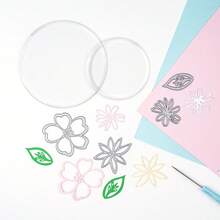 2pcs Anti-Deformation Round Cutting Mats, Made Of Transparent Polycarbonate Plastic Material, With 3.5 Inch/5 Inch Dual Size Round Cutting Boards, Handmade DIY Cutting, Carving And Model Making Mats - Transparent - View 2
