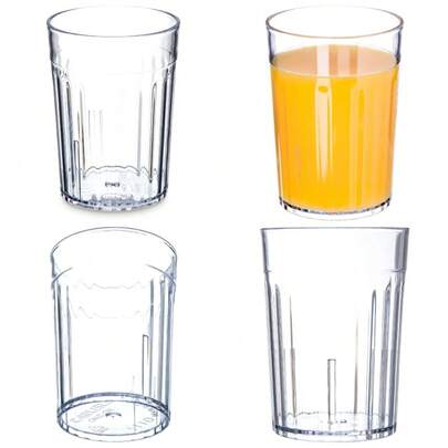 Clear Plastic Tumbler 10.2 Oz For Restaurant Catering Kitchen Dining Use
