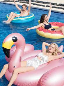 Phao bơi hình chim hồng hạc bơm hơi bằng PVC màu vàng hồng, ván nổi trên nước, phao hình chim hồng hạc bơm hơi dành cho người lớn, phao bơi cho tiệc bể bơi ngoài trời mùa hè, tiệc bãi biển Hawaii, đạo cụ chụp ảnh, vật dụng cần thiết cho mùa hè. - Nhiều kiểu dáng - Xem 1
