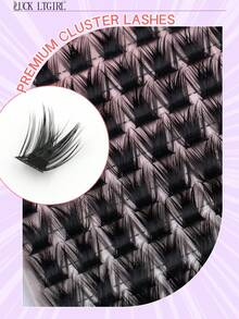LUCK LTGIRL 192/384/576PCS Voluminous 3D Cluster Lashes DIY Eyelash Extensions C/D Curl 10-16mm Natural 3D Faux Mink Wispy Lashes Voluminous Fluffy Lightweight Soft Reusable - View 3