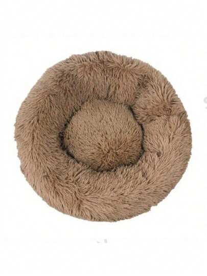 Luxury Plush Donut Pet Bed, Suitable For Small & Medium Dogs And Cats - Super Soft Washable, Round Cozy Nest With Non-Slip Bottom, Ideal For Winter