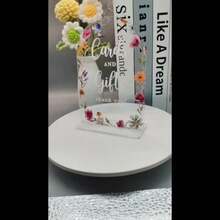 Modern Calligraphy Acrylic Wedding Sign - Wild Flower Arch Desktop Decor, With "Cards & Gifts" Info, Thank You Card Suitable For Reception, Party, Event - Durable Transparent Display, Easy To Clean, Modern Home & Party Decor, 2D Flat - A - View 9