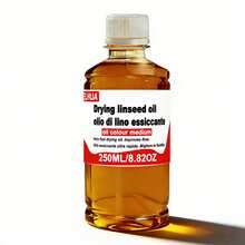 ELHUA Linseed Oil Drying Agent, Handmade Quick-Drying Medium To Accelerate Oil Paint Drying And Improve Luster. Quick-Drying Linseed Oil Paint Medium Improves Fluidity. Premium Refined Oil Painting Professional Medium, Dilutes Oil Colors, Enhances Fluidity, Transparency And Luster - 60ml/250ml/500ml - Quick-drying Flaxseed Oil - View 9