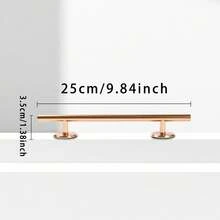 1pc 25cm Golden Round Professional Fingerboard Grind Rail, Aluminum Alloy Material, Durable & Wear-Resistant, Suitable For Advanced Professionals - Gold - View 2