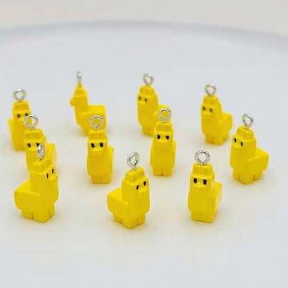 10/20 PIEZAS Charms cuadrados mini creativos de alpaca adecuados para joyería hecha a mano, colgantes, aretes, collares, pulseras, tobillos, adiciones decorativas, regalos para parejas y componentes de resina