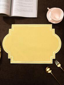 1-6pcs Premium Embroidered Fabric Placemats, Durable Non-Slip Heat-Resistant Embroidered Table Mats - Multicolor - View 16