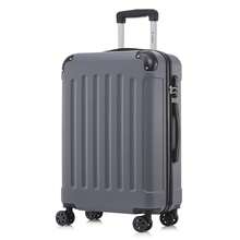 YONSLY Hard Shell Suitcase 16/20/24/28 Inches With 4 360° Wheels Sturdy Double Zipper Combination Lock Mesh Pocket Soft Rubber Handle Travel Suitcase - 深灰色 - 查看 10