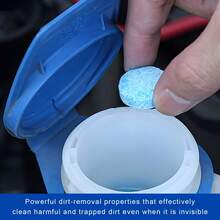 Effervescent Windshield Washer Tablets, 1 Tablet Makes 4L Concentrated Cleaner, 10 Pack Auto Glass Cleaner For Car Owners & Vehicle Maintenance - A - View 1