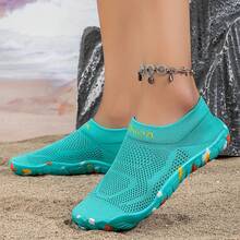Unisex Quick-Dry Water Shoes - Lightweight Breathable Outdoor Shoes With Non-Slip EVA Sole For Beach, Hiking, Fishing & Stream Walking - Spring/Summer Lightweight Design, High Quality Shoes, Beach Footwear, Perforated Fabric Upper, Flexible Footwear - Black - View 1