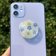 Transparent Forget Me Not Flower Phone Stand Grip Expandable Desktop Stand Grip Ring Stand Compatible With IPhone Compatible With Samsung Android Phone Case Grip Socket Stand Girl Gift - Multicolor - View 7