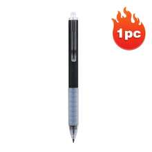 Bút bi mực đen 1mm, cán mềm, có thể thu vào, dùng cho cả nam và nữ, dùng trong văn phòng (kẹp bạc) - màu trơn - Xem 11