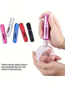 Perfume Bottle 5PCS Mini Refillable Perfume Atomizers - Portable Travel Fragrance Spray Bottles With Empty Pump Cases (5ML Scent Atomizers For Everyday Use), Perfume Bottle Perfume Refillable Bottle Easy To Carry Around  Cosmetic And Perfume Refill Bottle - 黑色 - 1 件 - 查看 1